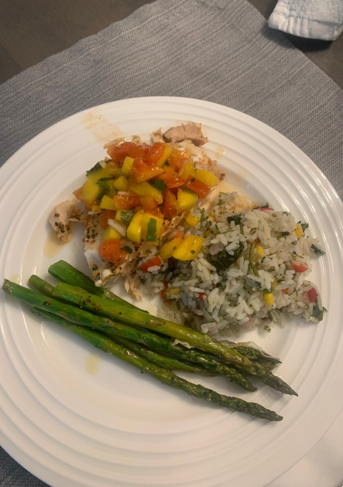 A picture of Mango Salsa Salmon.