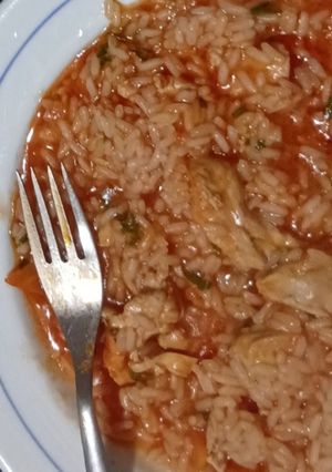 Foto de Arroz na Frigideira com Cubos de Frango