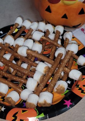 Una foto de Halloween cotonetes sucios