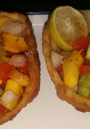A picture of Mango katori chaat.