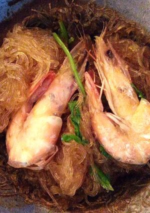 รูปของ กุ้งอบวุ้นเส้นหม้อหุงข้าว