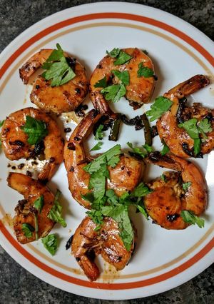 A picture of Yucatan Style Shrimp.
