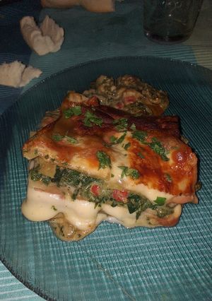 Una foto de Lasagna de acelga