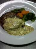 Entrecote grillé c/ salsa bearnesa y verduras braseadas