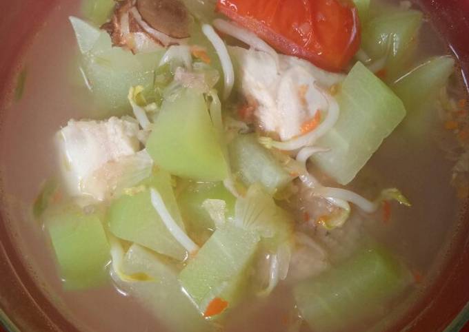 Sayur asem manisa, toge dan ayam