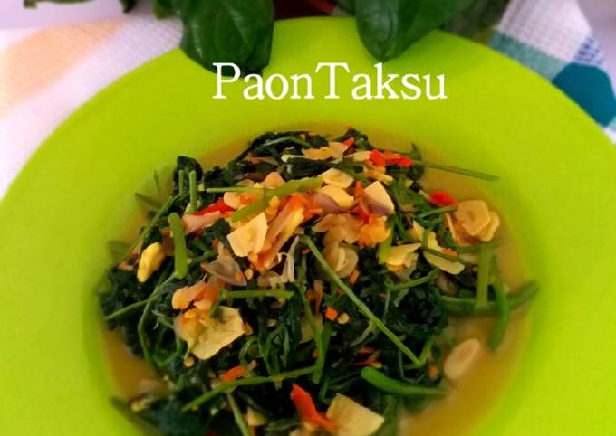 Langkah Mudah untuk Menyiapkan Jukut Don Kacang Mebejek Base Rajang#Sayur Daun Kacang# yang Sempurna