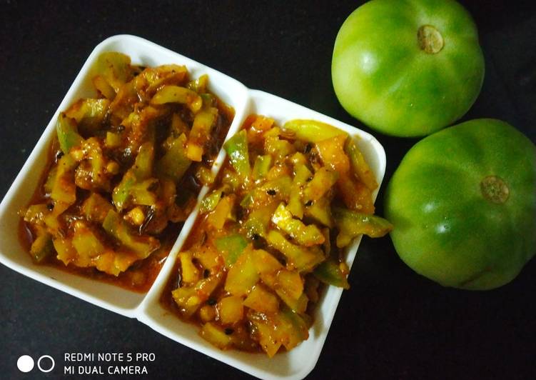 Steps to Prepare Speedy Green tomato pickle