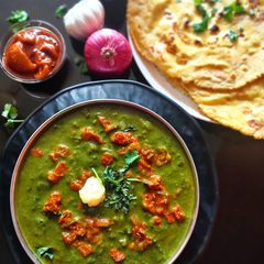 A picture of Sarson ka Saag And Makkai Roti.