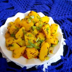A picture of Jeera Aloo.