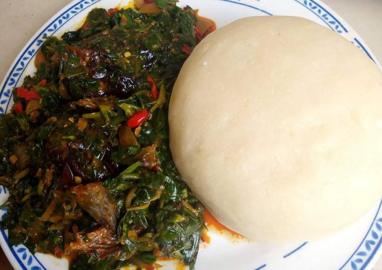 Easiest Way to Make Super Quick Homemade Water leave and akpu Cooking Basics for Newbies