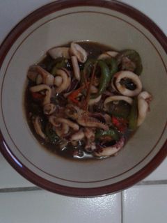 Foto resep cumi cumi saus tiram