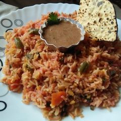 Beetroot Pulao A picture of Beetroot Pulao.