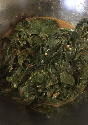 Foto resep Daun singkong isian betutu