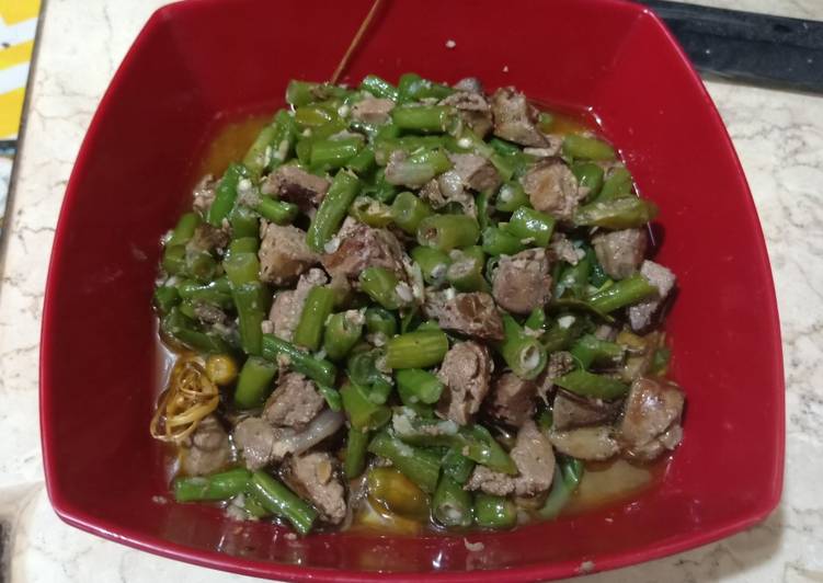 Resep Tumis pedas buncis ati ampela yang Enak