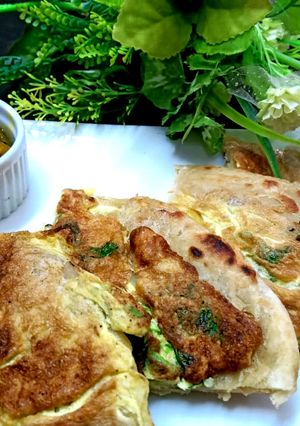 A picture of Anda paratha.
