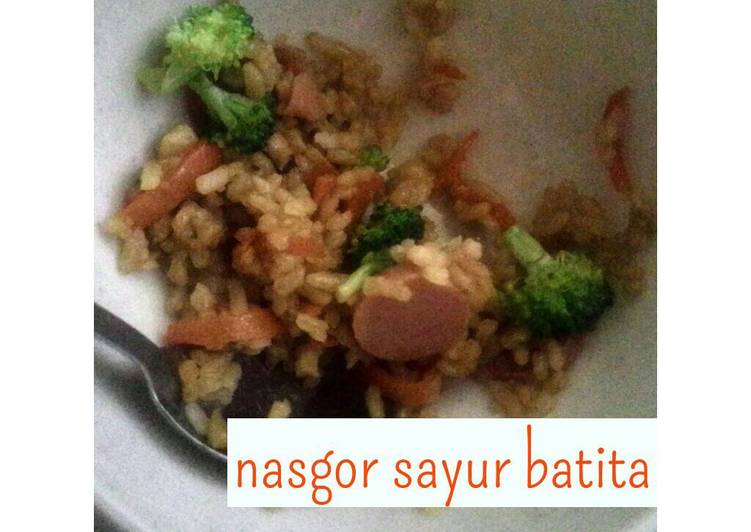 Cara Gampang Membuat Nasi goreng sayur batita👼 yang Lezat