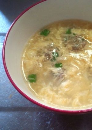 A picture of Easy! Soup with Leftover Gyoza Filling.