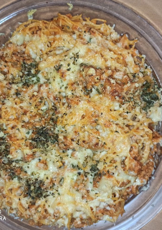 Una foto de Spaguettis a la boloñesa