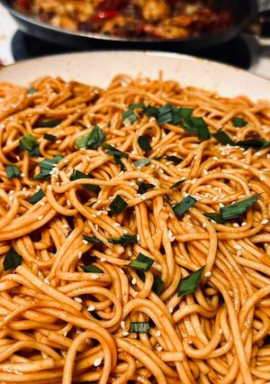 A picture of Chilli garlic noodles 🍜🍜.