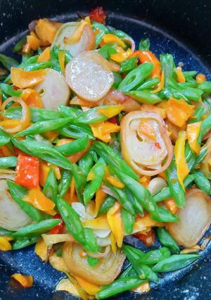 Foto resep Tumis rolade, buncis dan wortel