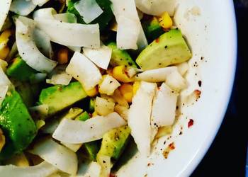 Easy Fast Cooking Coconutavocadocorn salad Very Delicious