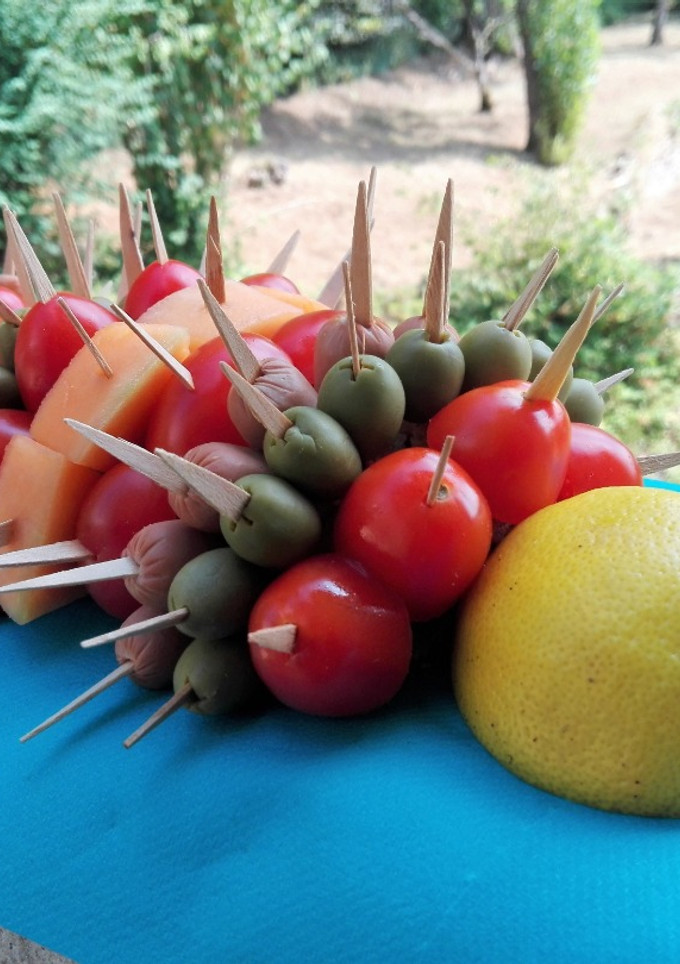 Una foto de Aperitivo erizo para picnic con niños