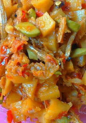 Foto resep Sambal goreng kentang, teri, pete