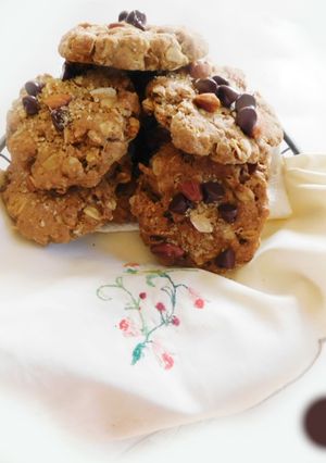 A picture of Yummy heaalthy tasty oats cookies.