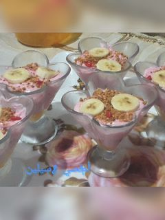 صورة لوصفة تحلية الكؤوس بالموز