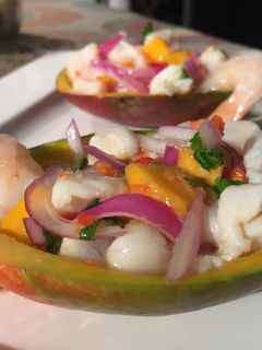 Una foto de Ceviche de mero basa