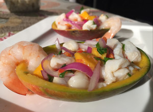 Una foto de Ceviche de mero basa