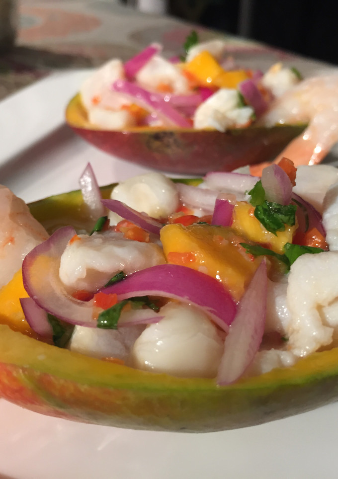Una foto de Ceviche de mero basa