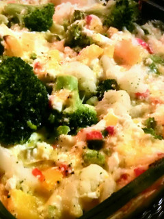 A picture of Broccoli Cauliflower Cheese Baked.