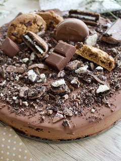 Una foto de Cheesecake de chocolate y oreo
