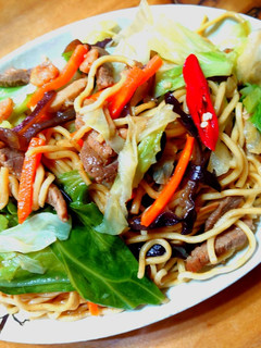 開陽肉絲炒麵 的食譜成品照片