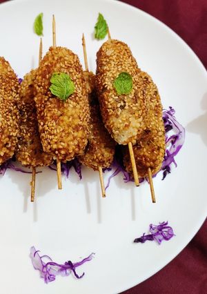 A picture of Sabhudana kabab.