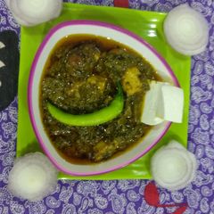 Shahi palak paneer A picture of Shahi palak paneer.