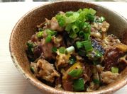A picture of mackerel rice