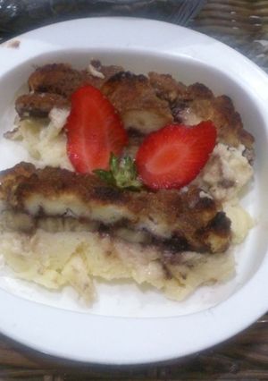 Foto resep Puding Roti Pisang Coklat