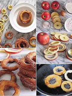 Una foto de Aros de manzana