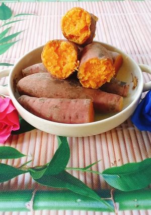Hình của món Khoai lang hấp.