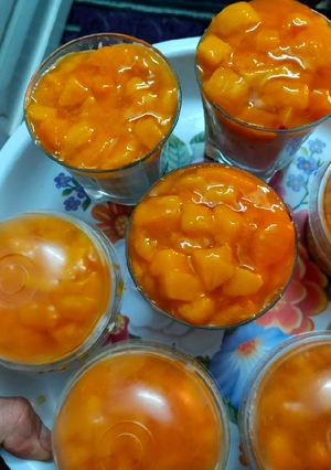 صورة لوصفة انزل بالتقيل كنافه بالمانجا 👌😋😋