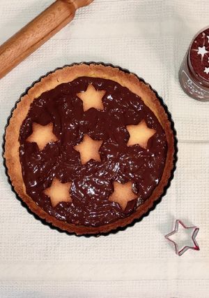 Foto di Crostata Pan di Stelle con frolla al cocco