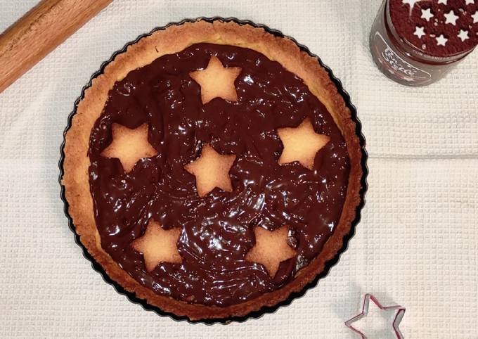 Crostata Pan di Stelle con frolla al cocco