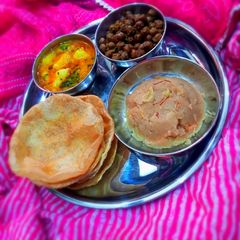 A picture of Bhog thali.