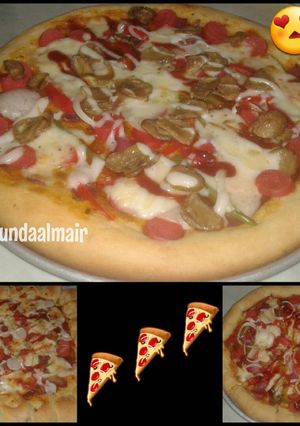 Foto resep Pizza dg 3 macam pinggiran topping suka2 🍕🍕🍕