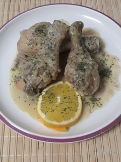 Una foto de Muslos de pollo a la naranja