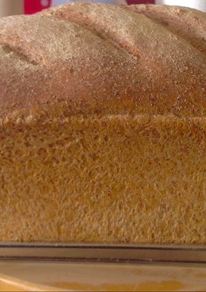 A picture of Stone ground whole wheat artisan bread.