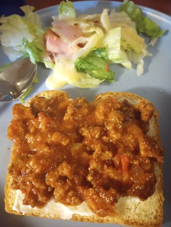 Recipe Open-faced Sloppy Joe in Memory of my Mother which Delicious