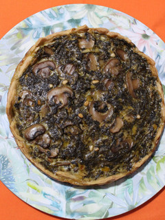 Una foto de Quiche de Espinacas y Champiñones o Quiche de Verduras